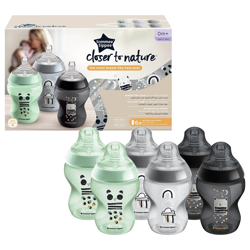 Tommee Tippee - Closer To Nature Baby Bottles - 260ml - Pack of 6