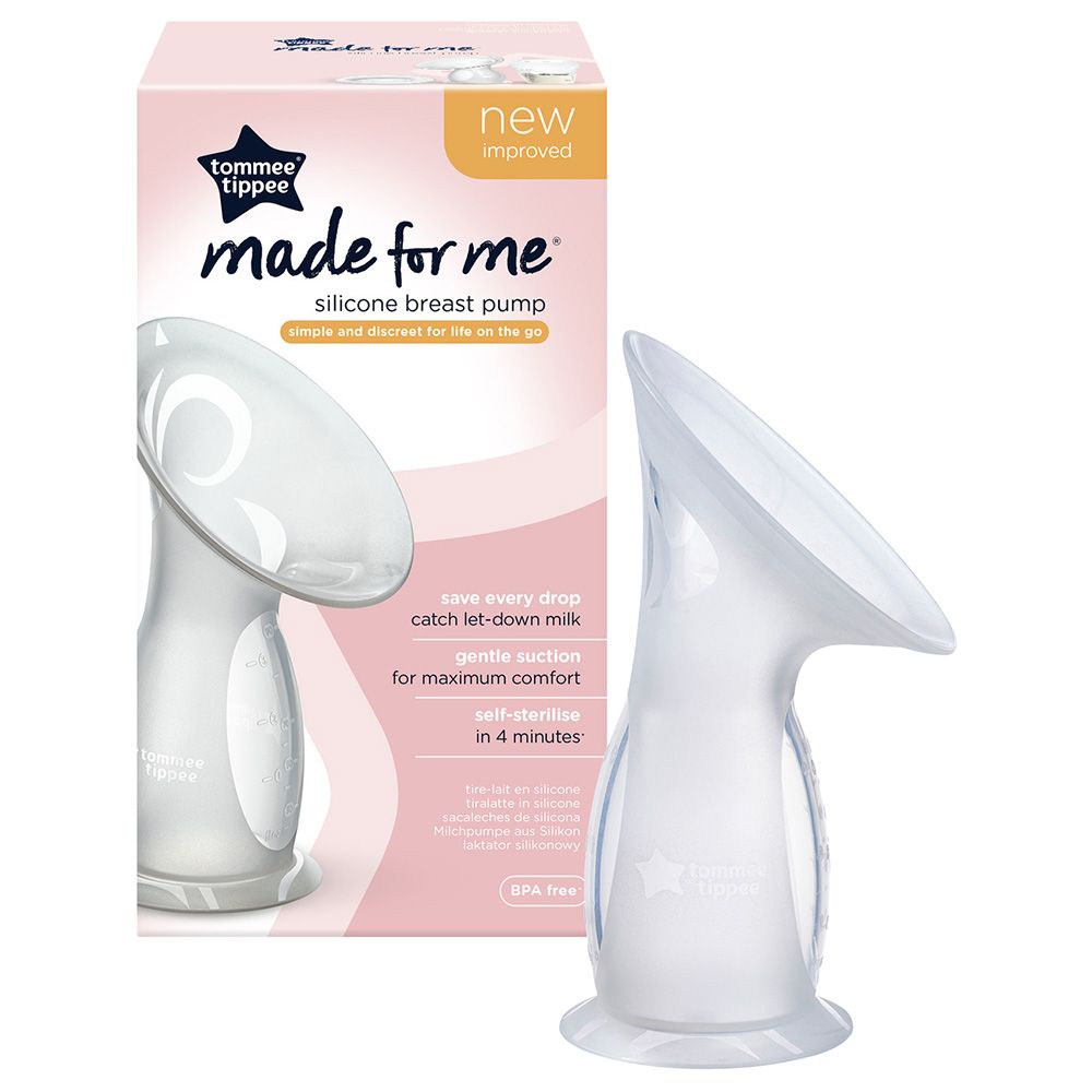 Tommee Tippee - Silicone Manual Breast Pump Set - 100ml - Clear