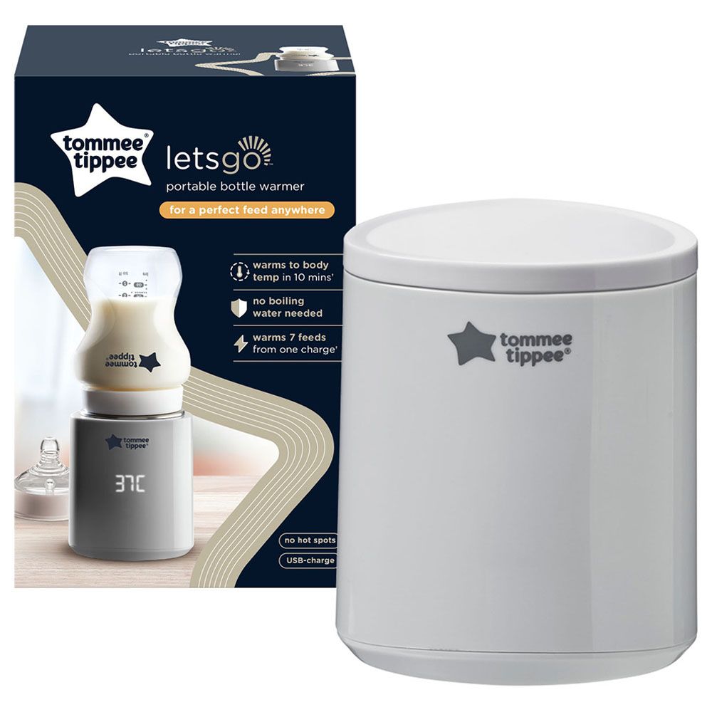 Tommee Tippee - Lets Go Portable Bottle Warmer - White