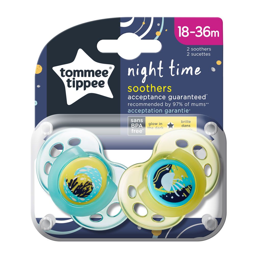 Tommee Tippee - Night Time Soother, Pack of 2