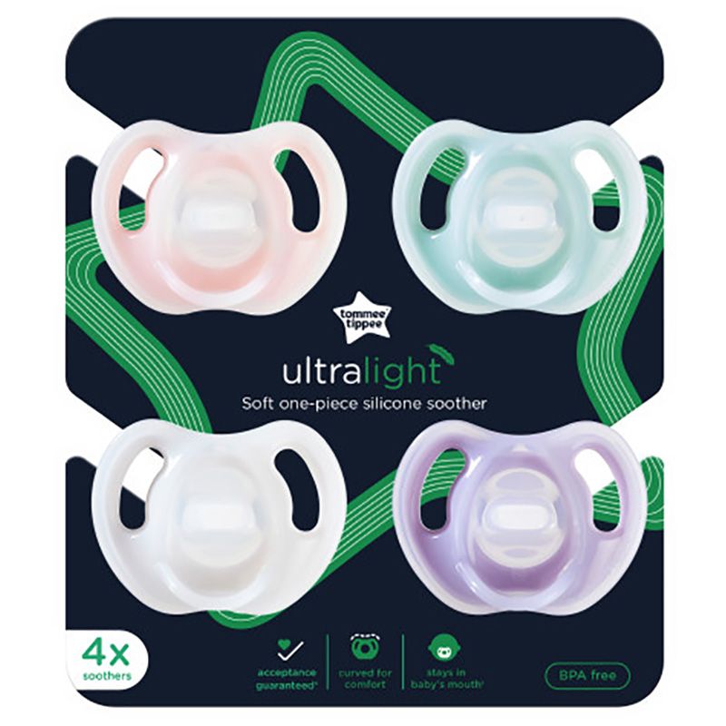 Tommee Tippee - Ultra Silicone Soother - 0-6M - Girl - Pack of 4