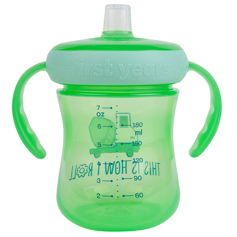 The First Years - Soft Spout Trainer Cup 7oz Pack of 2 - Green/Blue