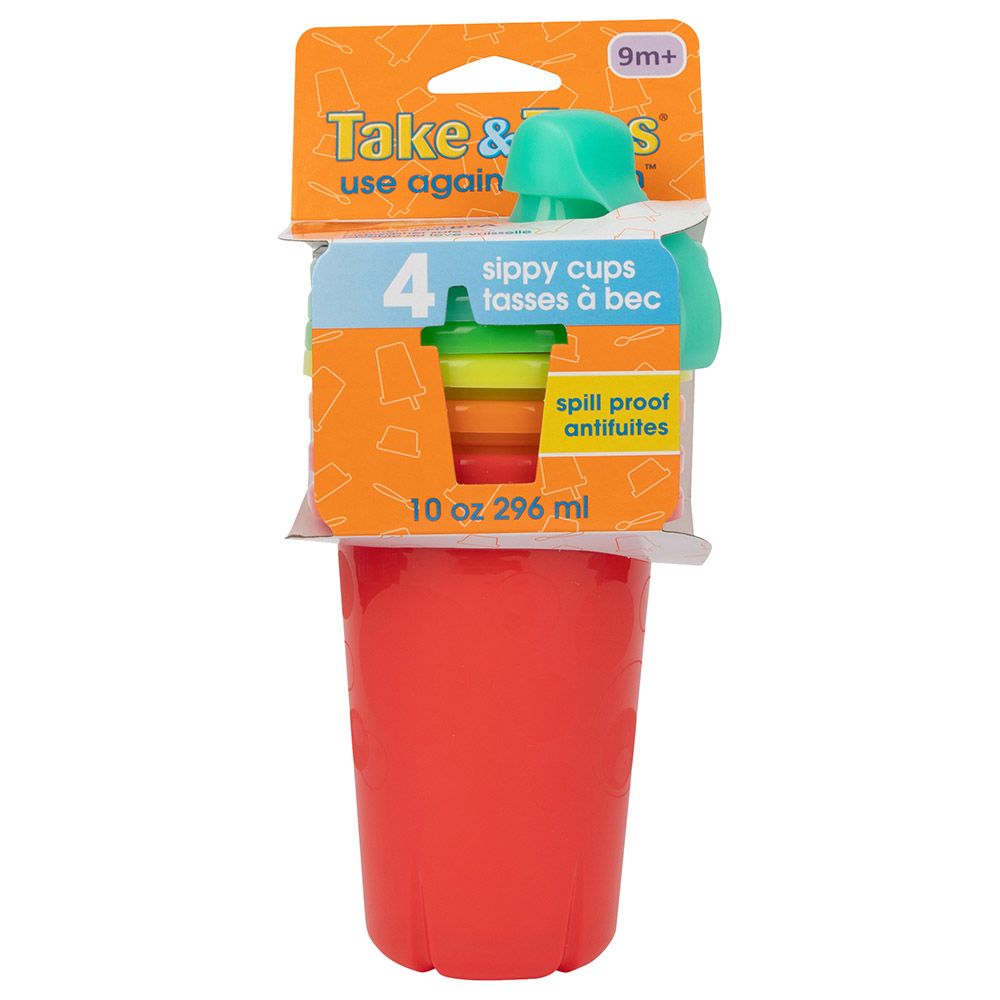 The First Years - Take & Toss 10oz Sippy Cups - Pack of 4 