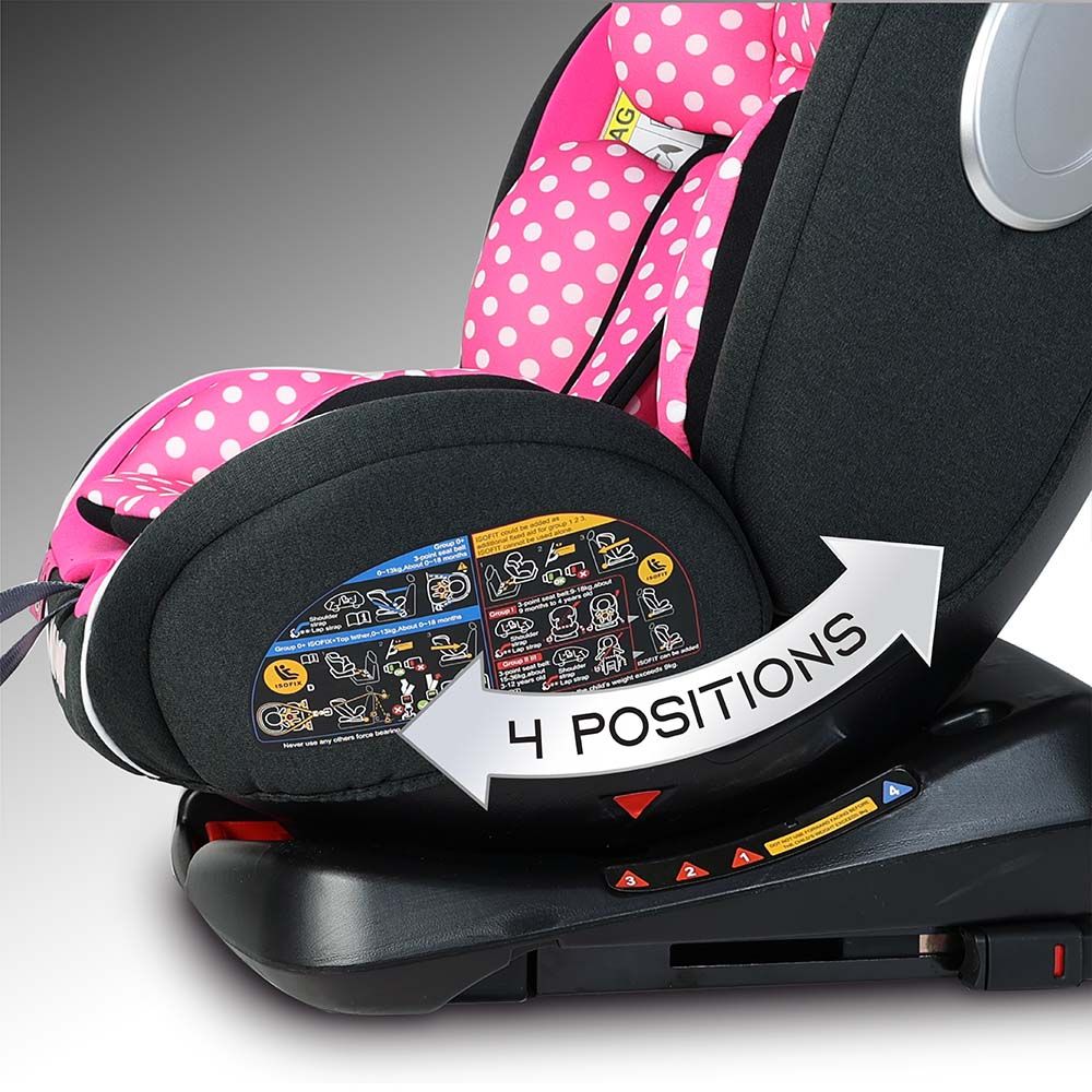 Disney - 4-in-1 Minnie Mouse Car Seat - Black/Pink