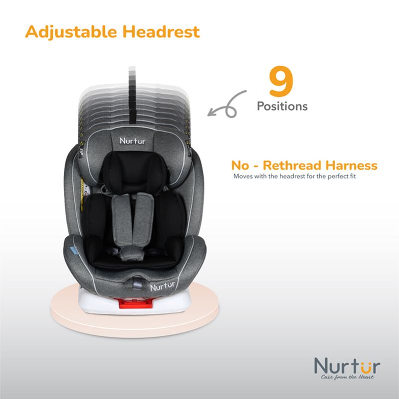 Nurtur - 4-in-1 Ultra Car Seat - Grey/Black