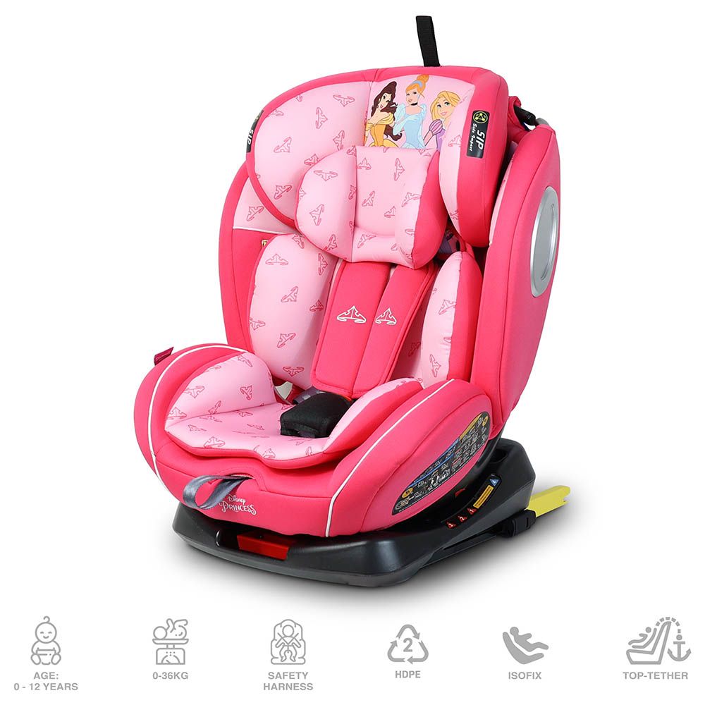 Disney - 4-in-1 Princess Baby/Kids Car Seat - Pink