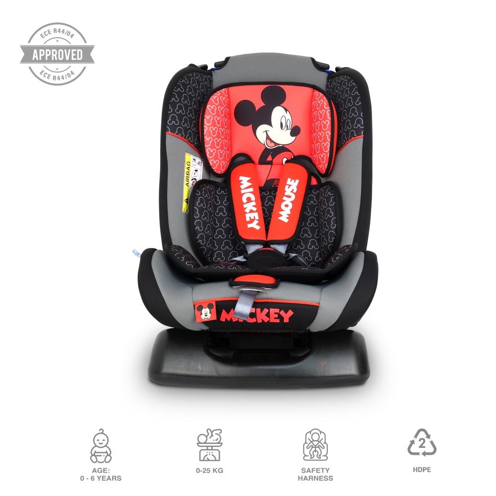 Disney - 3-in-1 Mickey Mouse Baby/Kids Car Seat - Red