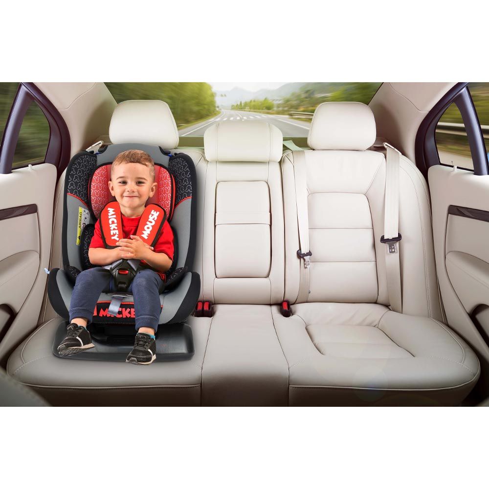 Disney - 3-in-1 Mickey Mouse Baby/Kids Car Seat - Red