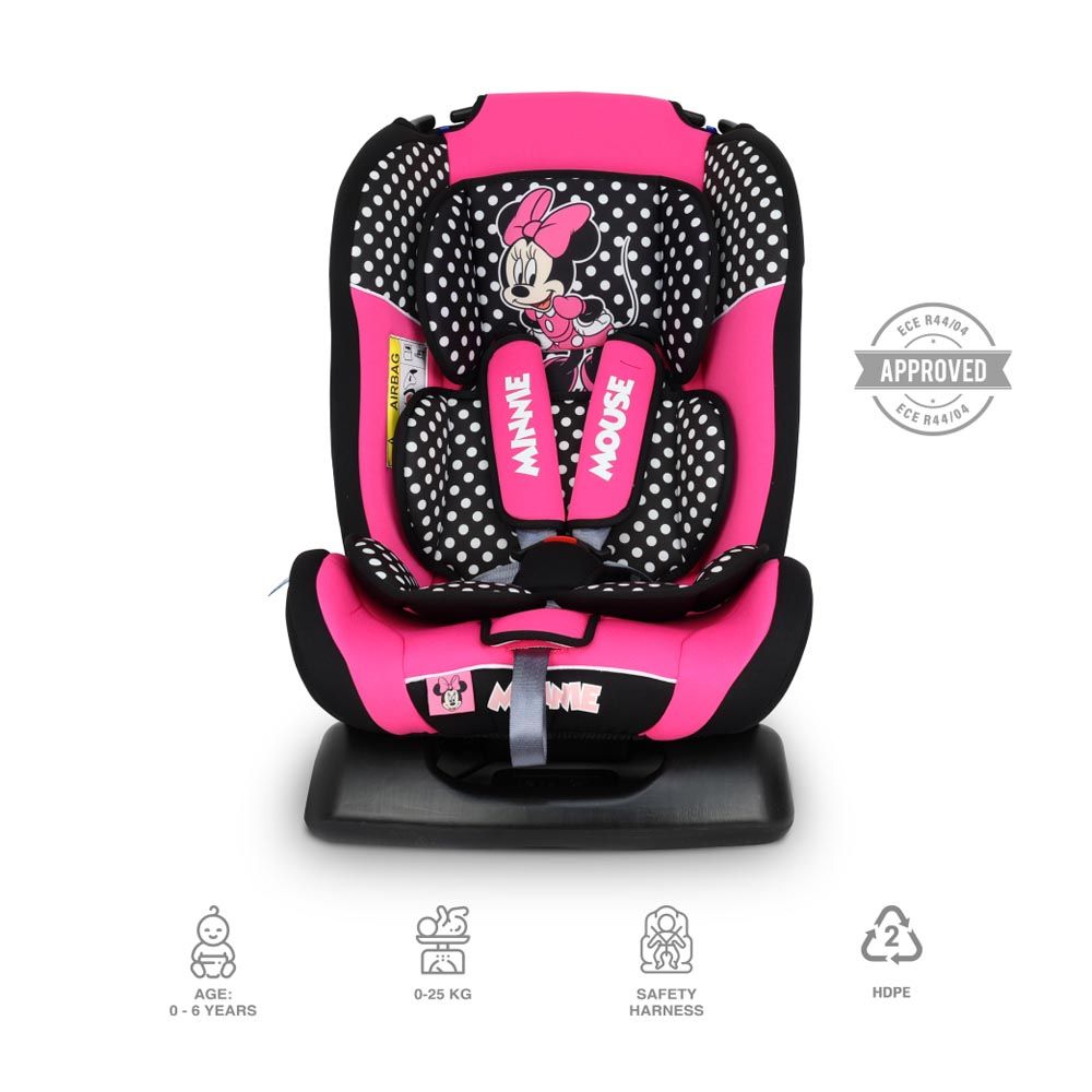 Disney - 3-in-1 Minnie Mouse Baby/Kids Car Seat - Pink