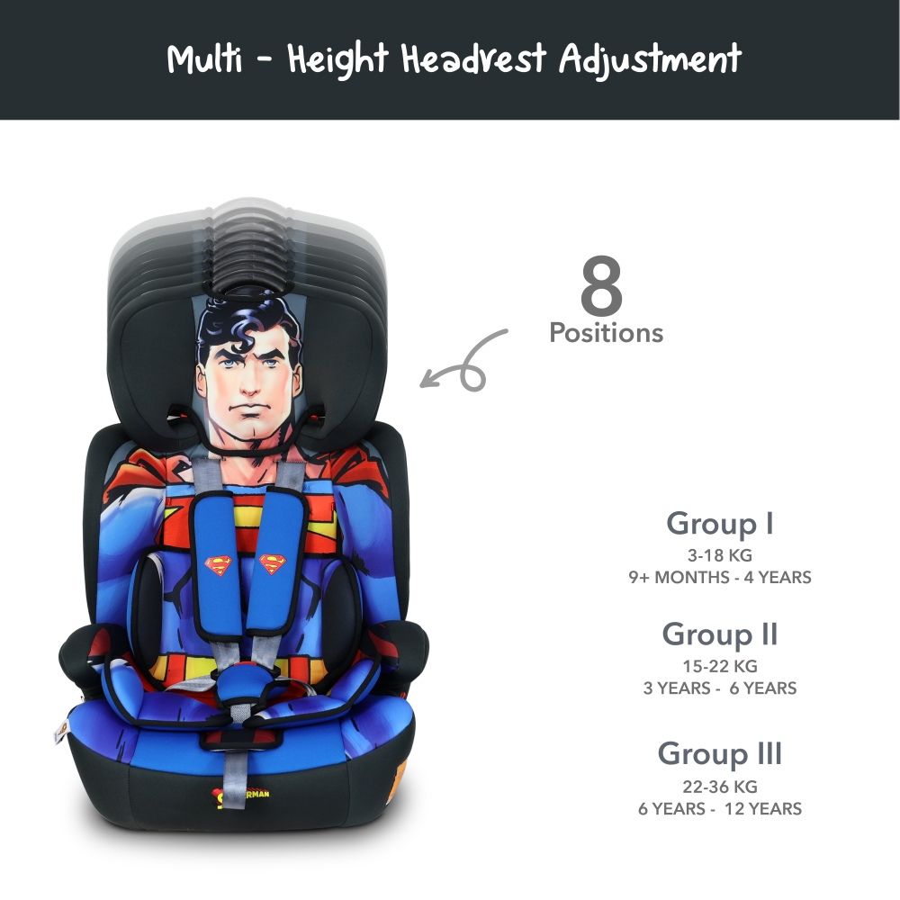 Warner Bros. - 3-in-1 DC Comics Superman Car Seat w/ Booster Seat 