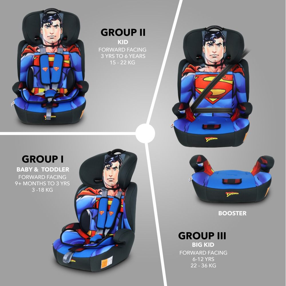 Warner Bros. - 3-in-1 DC Comics Superman Car Seat w/ Booster Seat 