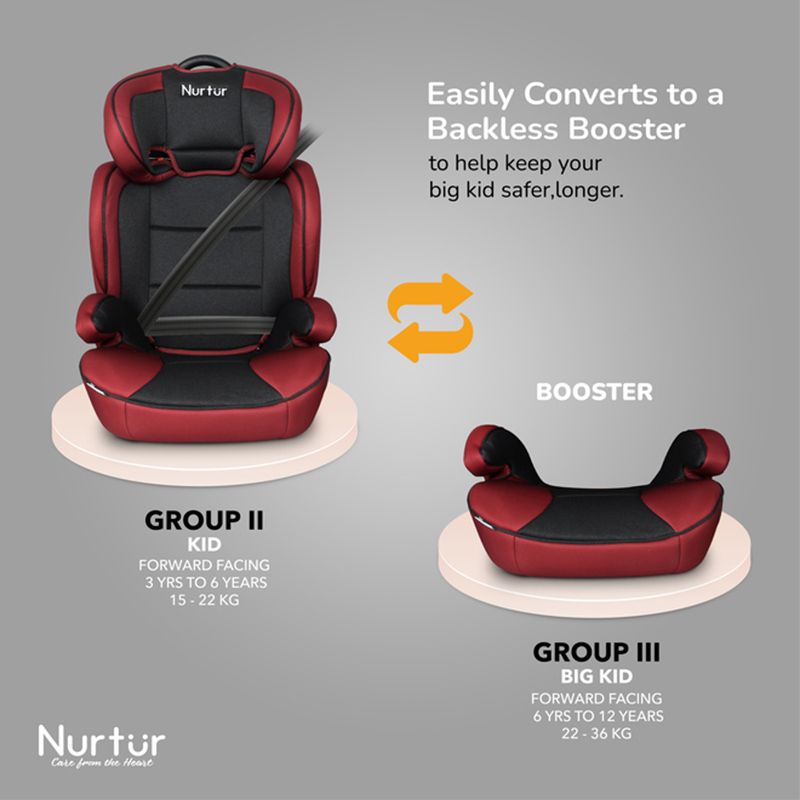 Nurtur - 3-in-1 Jupiter Car Seat & Booster Seat - Red