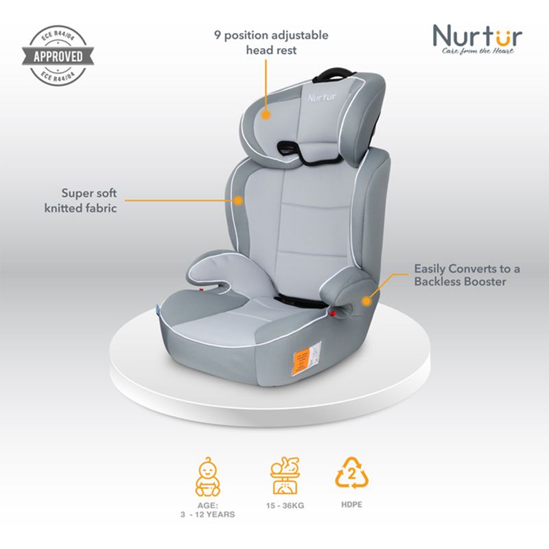 Nurtur - 3-in-1 Jupiter Car Seat & Booster Seat - Silver