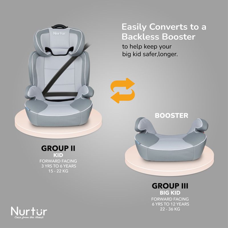 Nurtur - 3-in-1 Jupiter Car Seat & Booster Seat - Silver