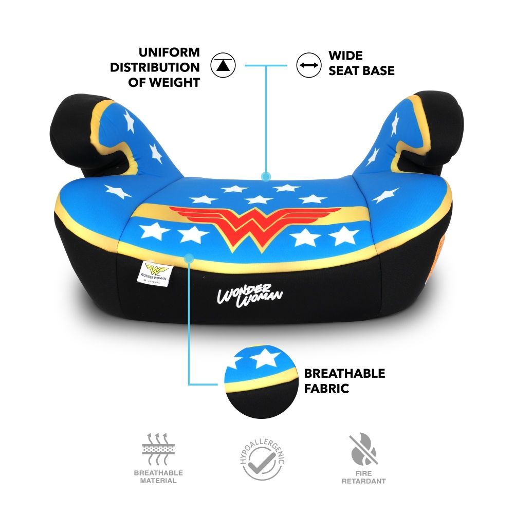 Warner Bros. - DC Comics Wonderwoman Kids Booster Seat - Blue