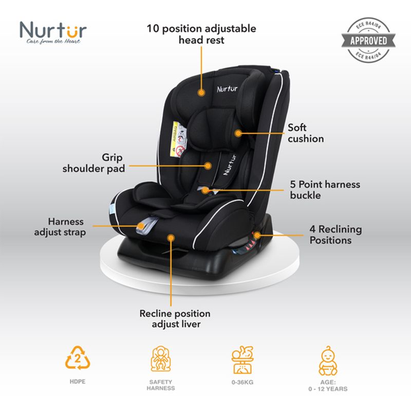 Nurtur - 4-in-1 Otto Car Seat - Black