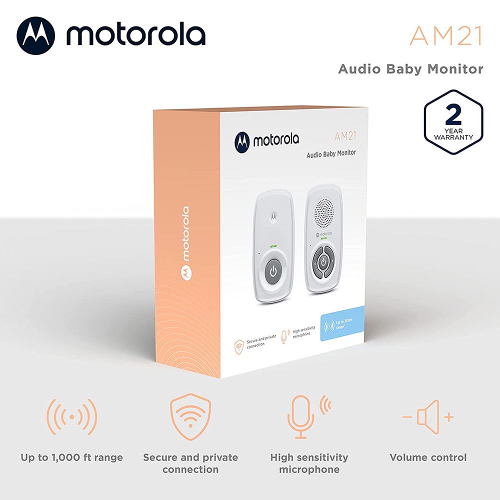 Motorola - Nursery Digital Audio Baby Monitor W/ Microphone