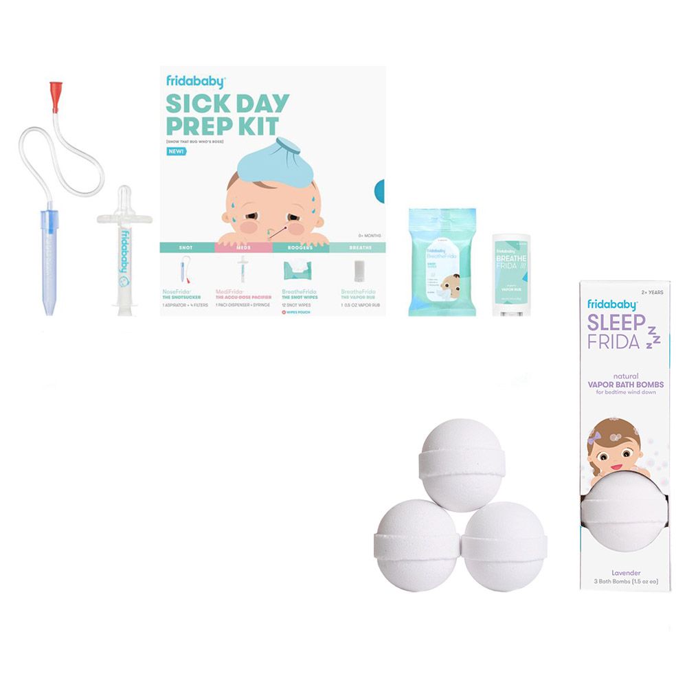 Fridababy - Baby Sick Day Prep Kit & SleepFrida Bath Bombs