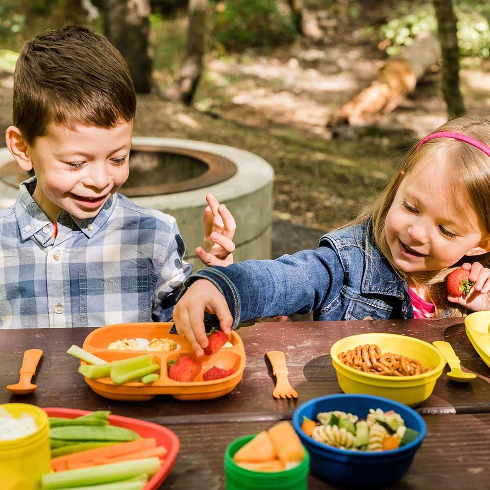 Re-Play - Plates + Bowls + Spill Proof Cups + Spoons & Forks