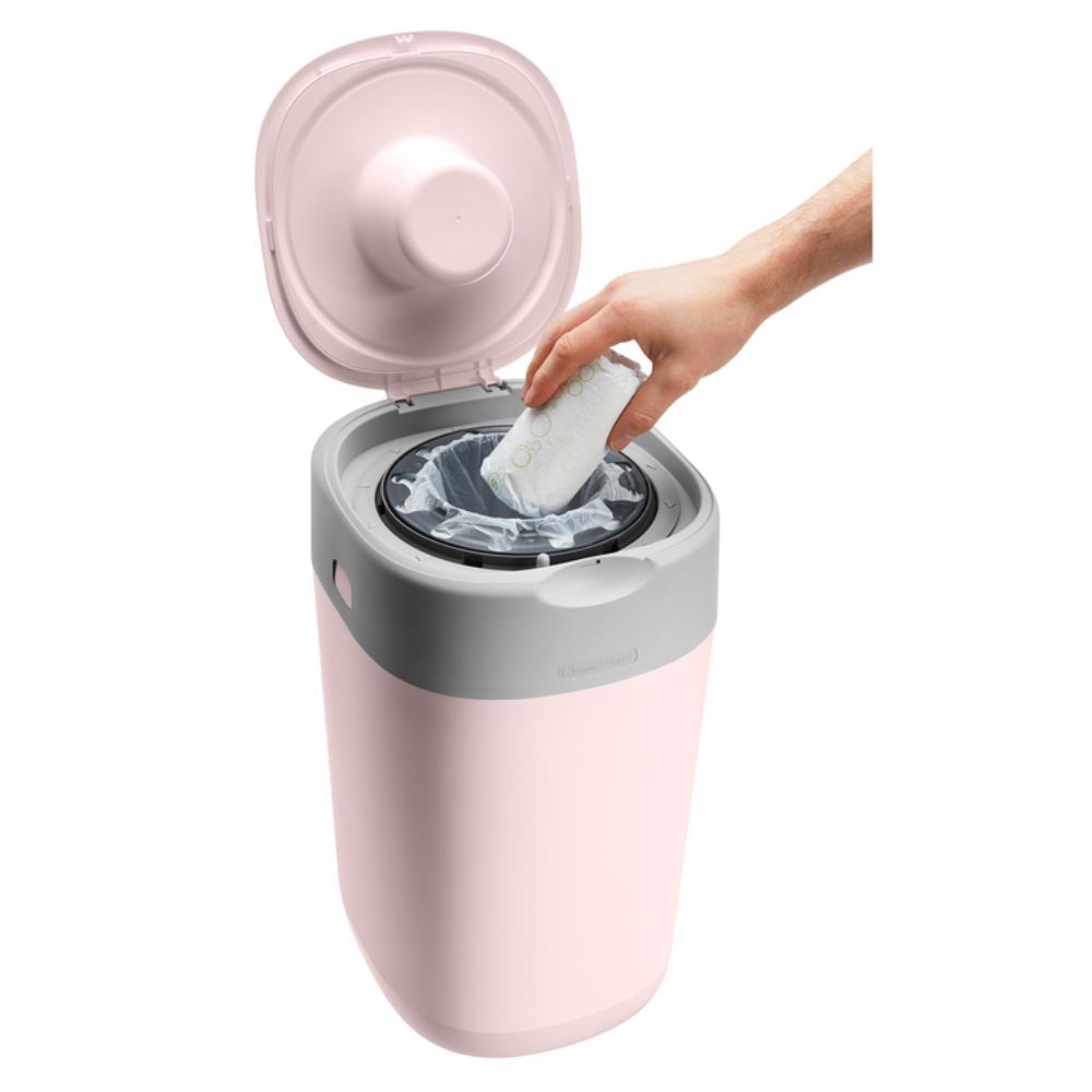 Tommee Tippee Twist & Click Nappy Disposal Sangenic Bin - Pink + Cassette x 12