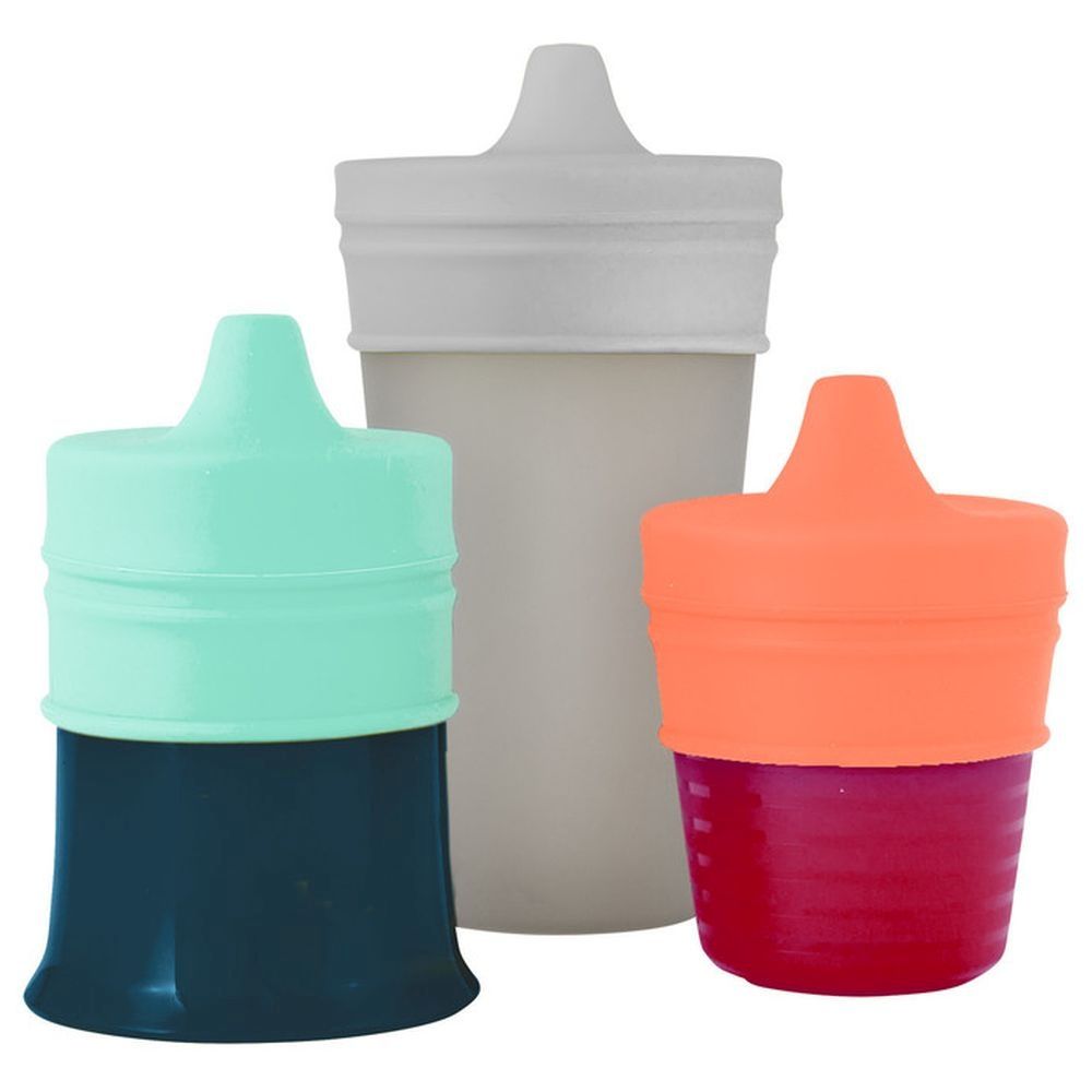 Boon - Snug Stretchy Silicone Reusable Spout Lids with Containers