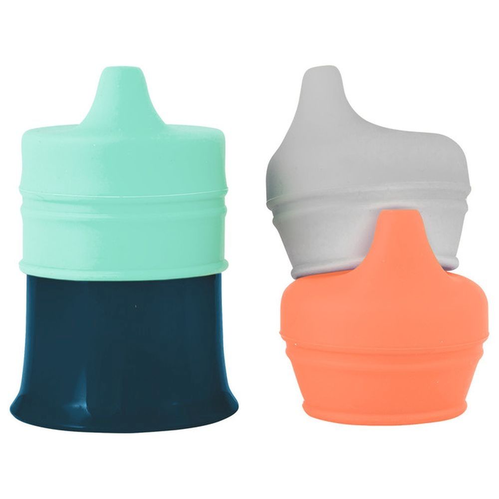 Boon - Snug Stretchy Silicone Reusable Spout Lids with Containers