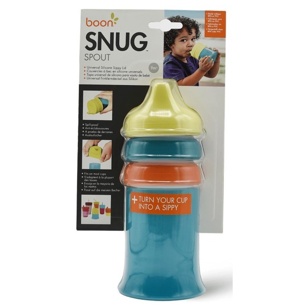 Boon - Snug Stretchy Silicone Reusable Spout Lids with Containers