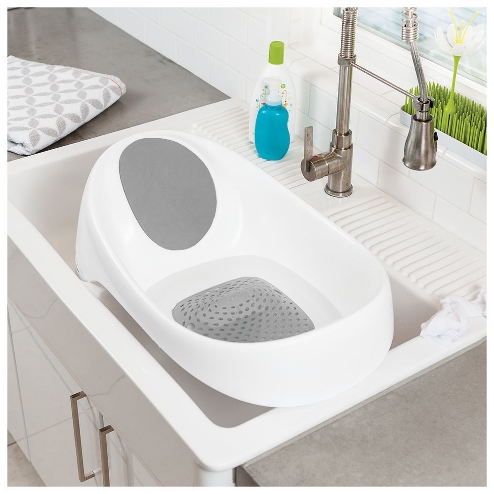 Boon - Soak Baby Bath Tub with 3 Stages Support Positions - Grey