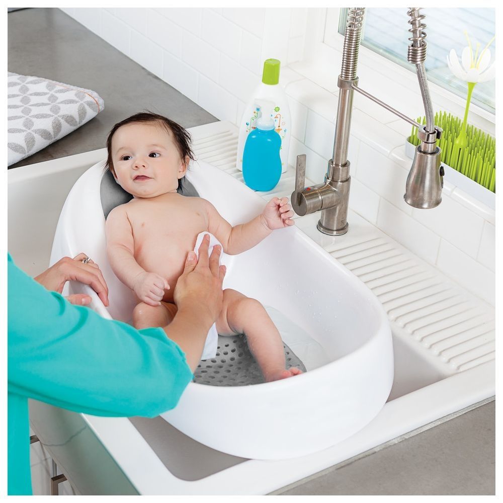 Boon - Soak Baby Bath Tub with 3 Stages Support Positions - Grey