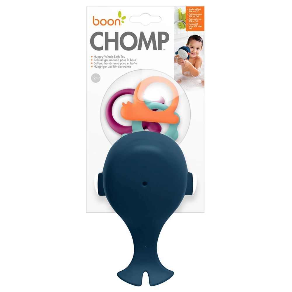 Boon - CHOMP Hungry Whale Bath Toy - Navy