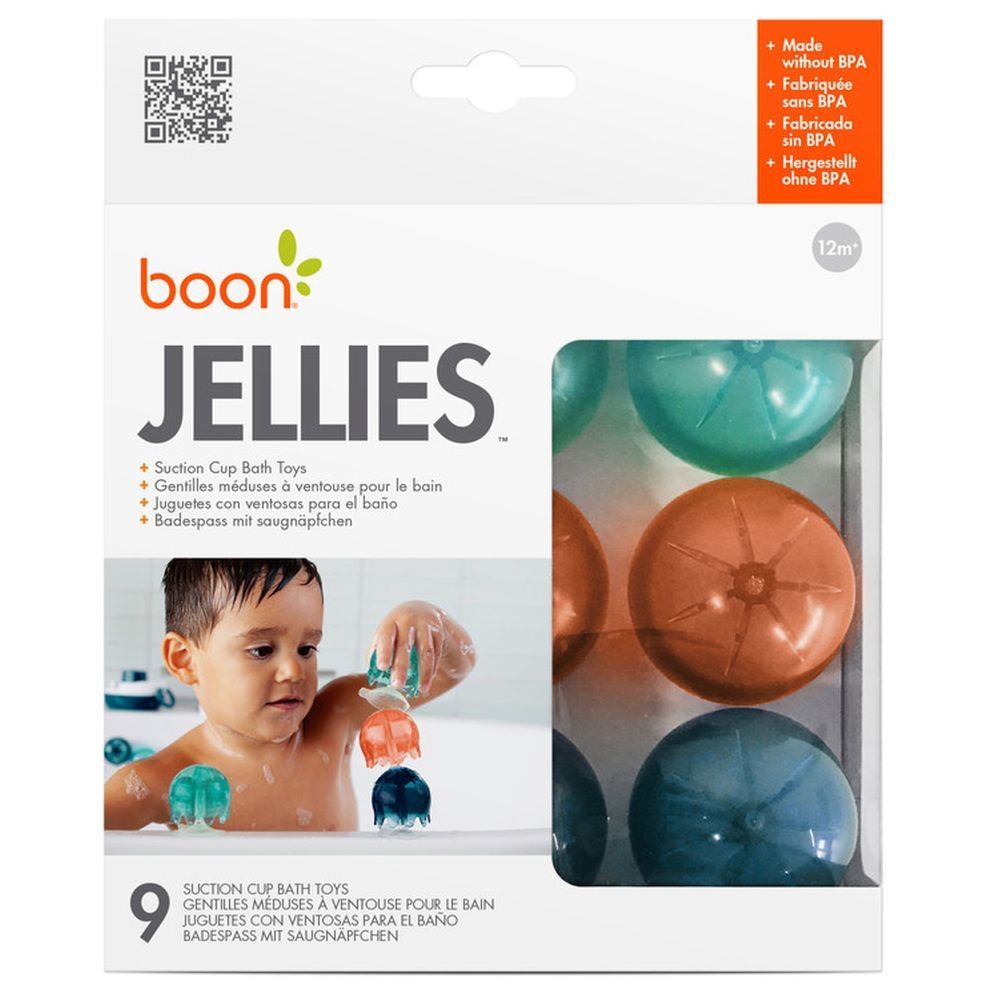 Boon - Jellies Suction Cup Bath Toy - Coral/Yellow