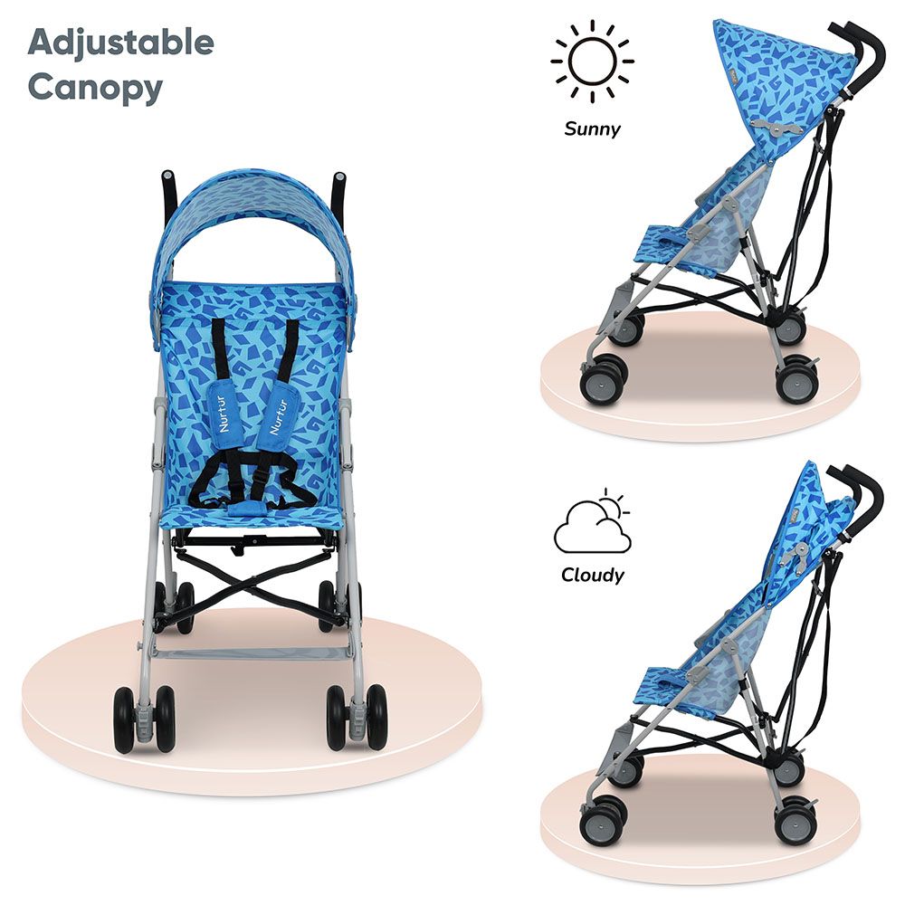 Nurtur - Printed Rex Buggy Lightweight Stroller - Blue