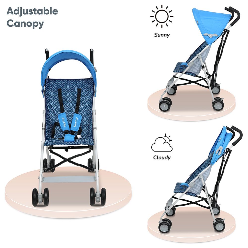 Nurtur - Rex Buggy Lightweight Stroller - Light Blue