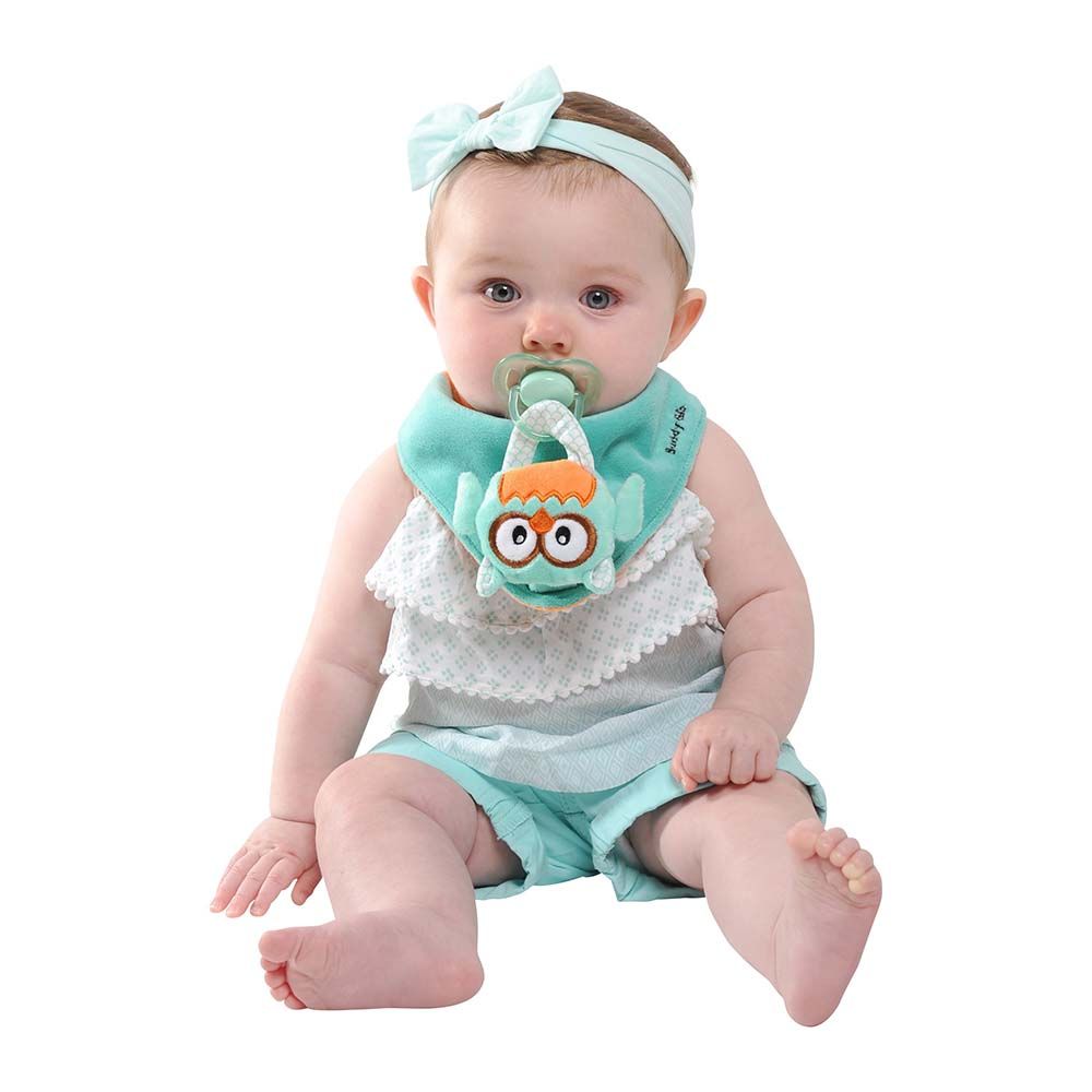 Buddy Bib - 3-in-1 Sensory Teething Toy & Bib - Ollie Owl