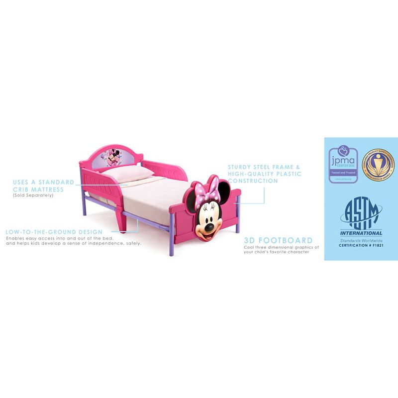 Delta Children - Minnie Mouse Plastic 3D Toddler Bed