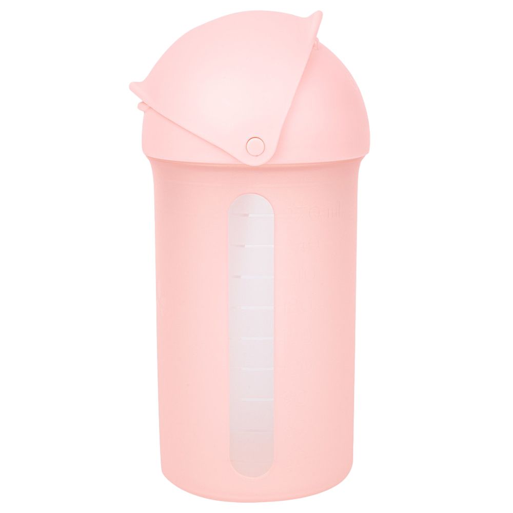 Boon - Snack Containers w/ Lids & Straw Bottle 10oz - Pink