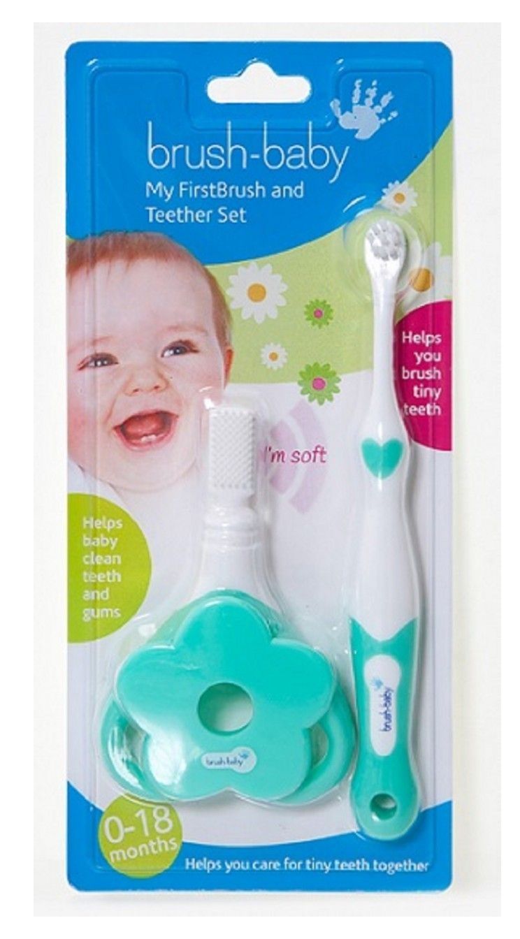 Brush Baby - My Firstbrush and Teether Set - Green