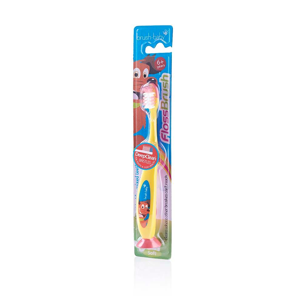 Brush Baby - FlossBrush 6y+ - Yellow