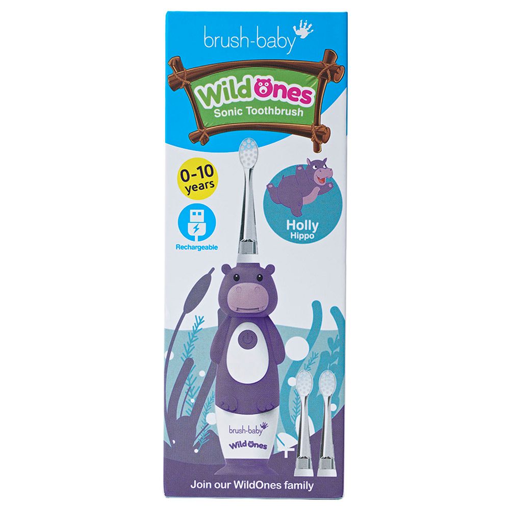 Brush Baby - New Wildone Hippo Rechargeable Toothbrush 