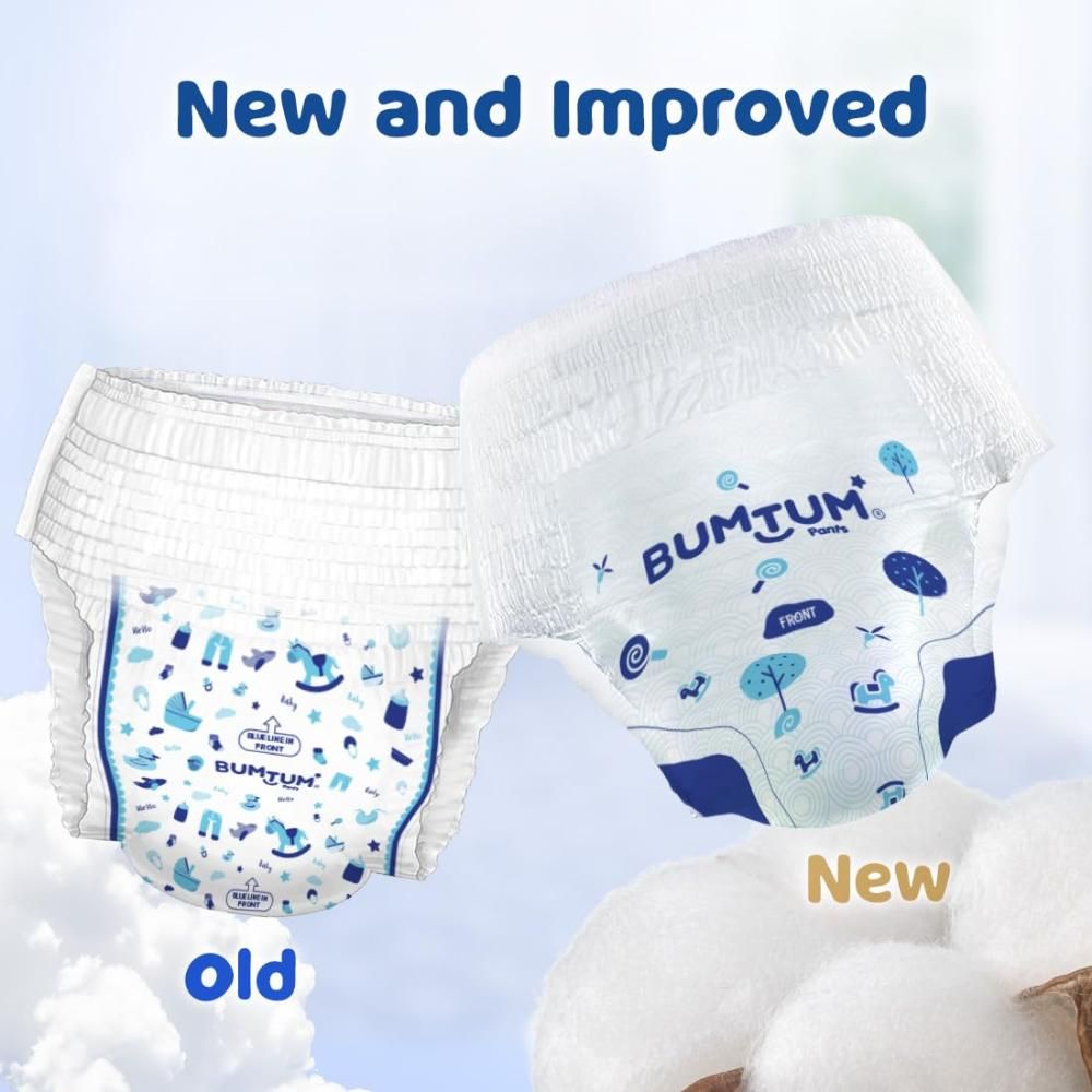 Bumtum - Baby Diaper Pants with Double Leakage Protection - 12-18kg XL - 54pcs