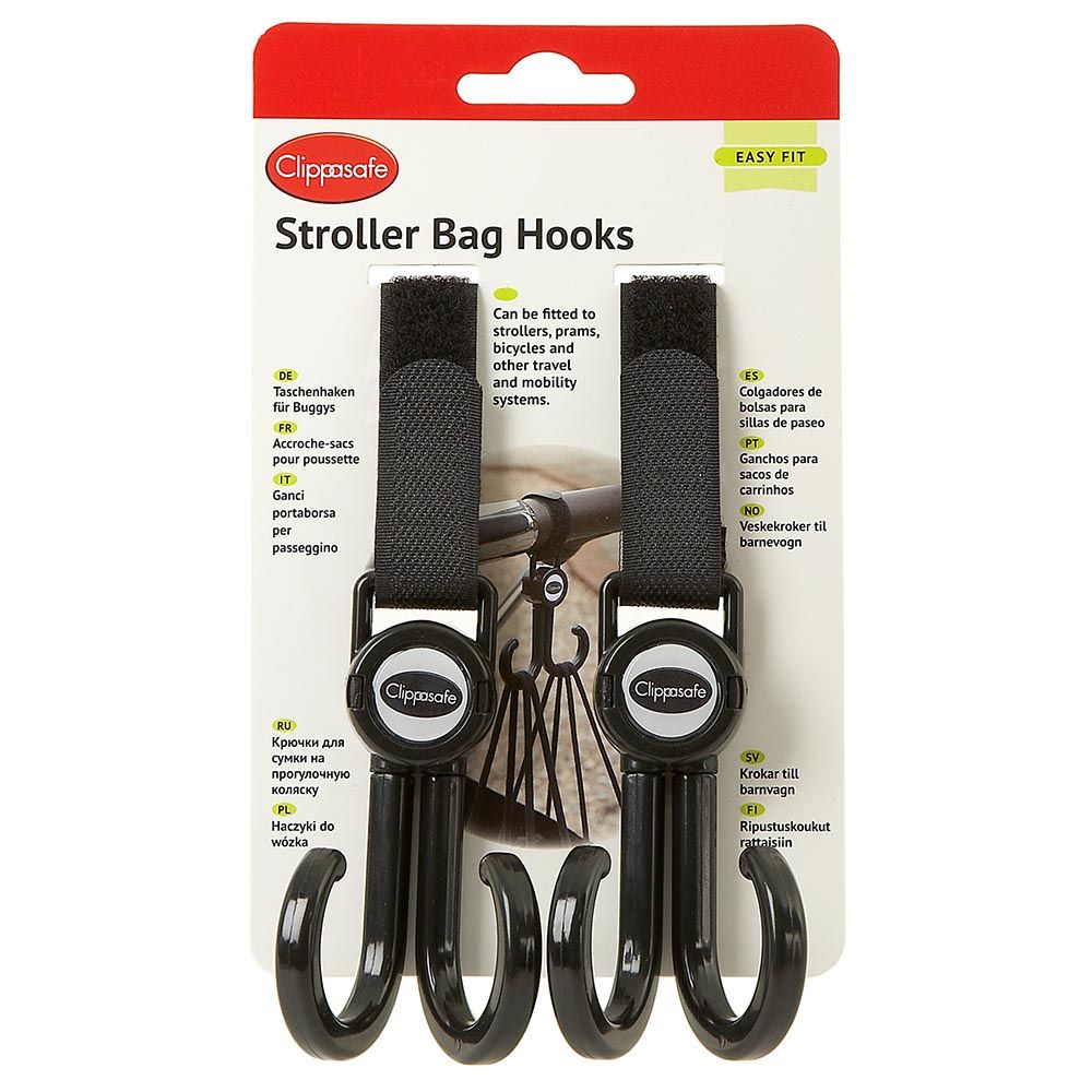 Clippasafe Stroller Bag Hooks Pack Of 2