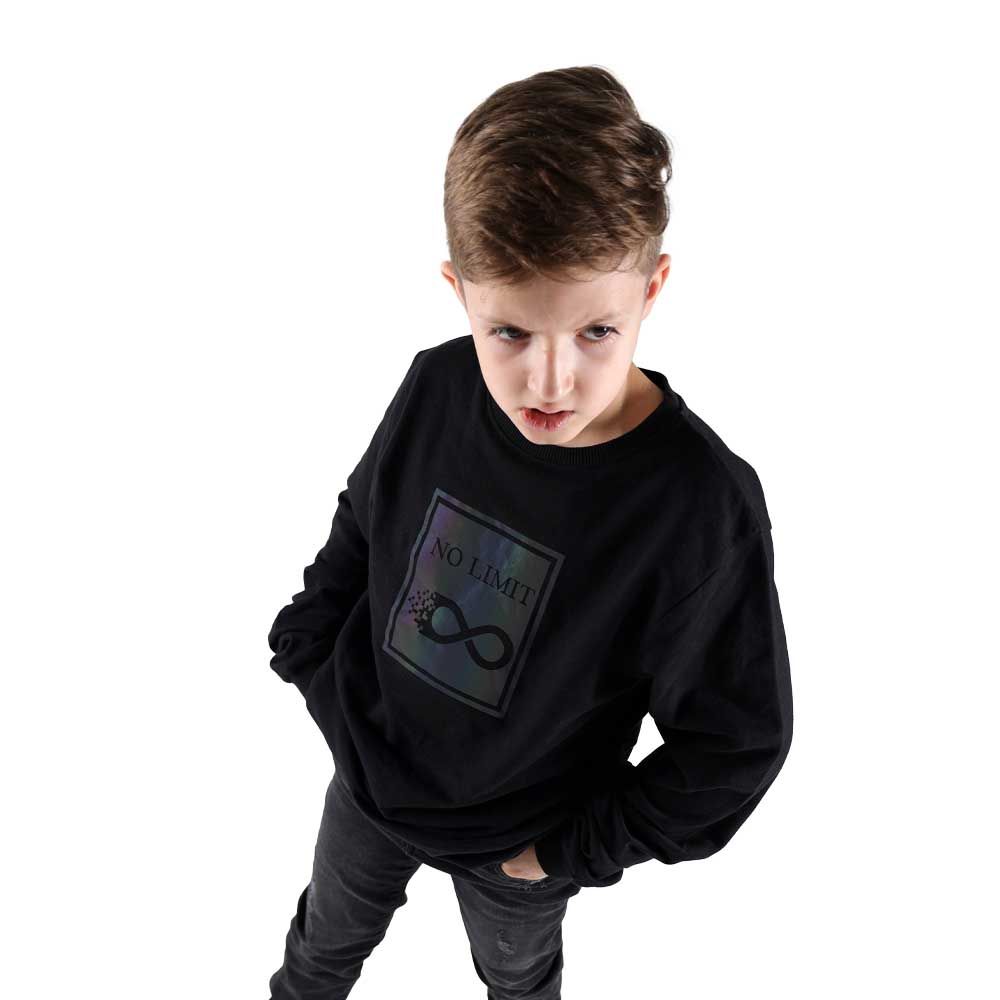 Aiko - Boys Stylish Printed Sweatshirt - Black