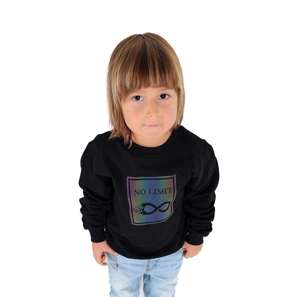 Aiko - Boys Stylish Printed Sweatshirt - Black