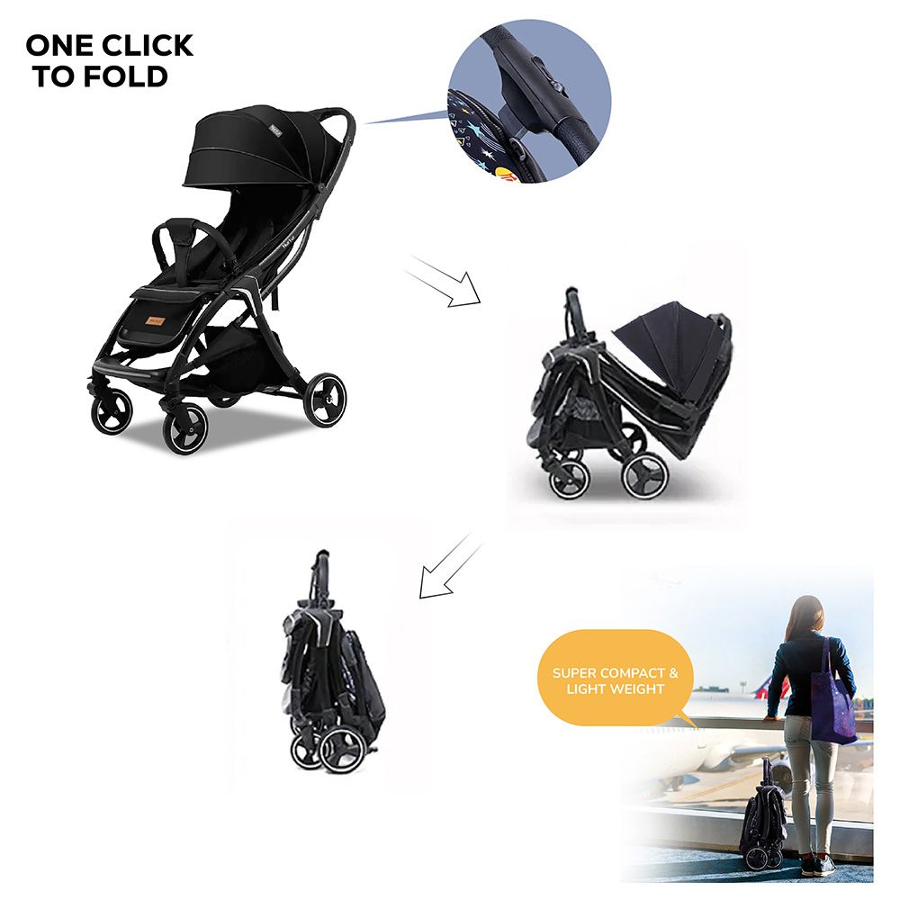 Nurtur - Aluminium Alloy Baby Stroller - Black