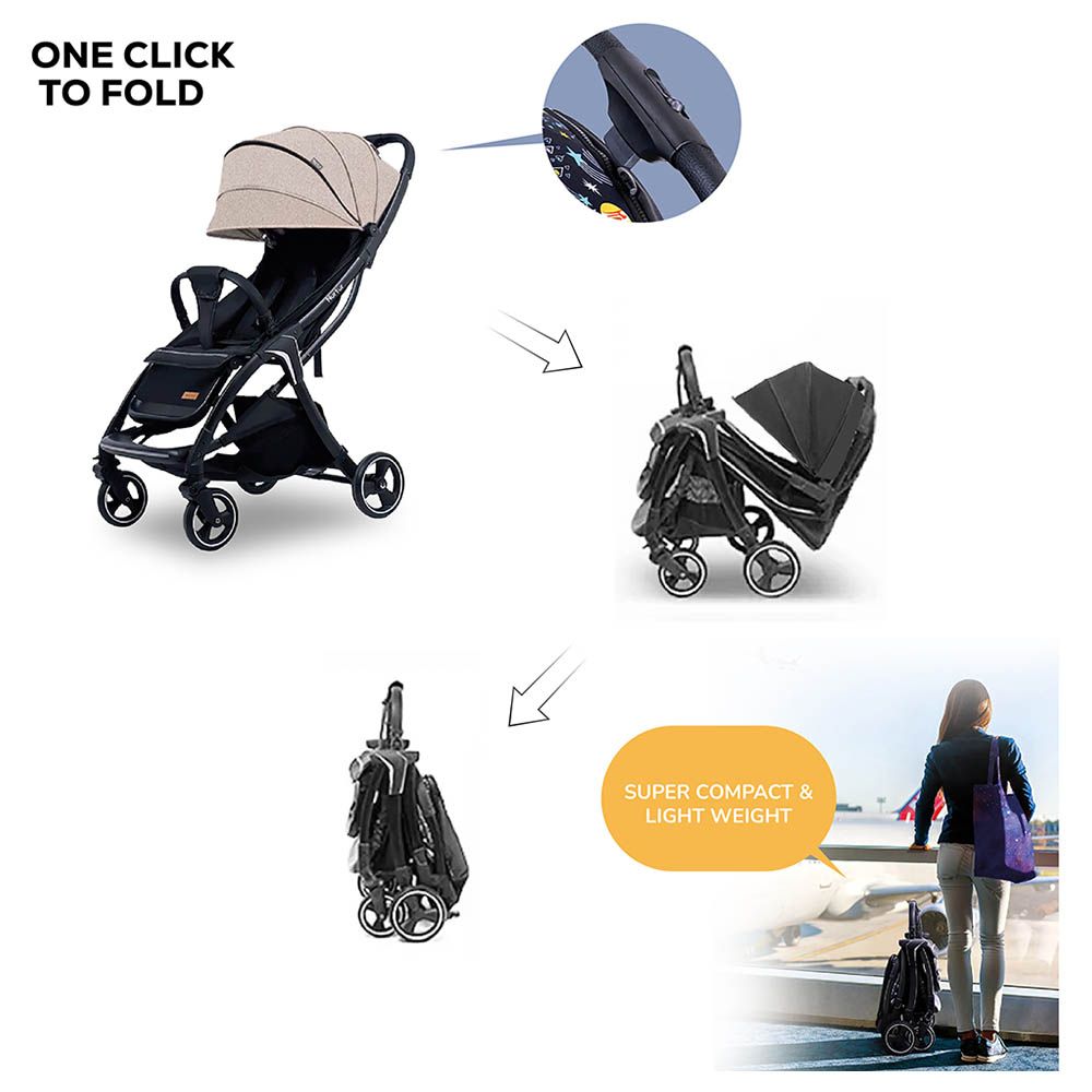 Nurtur - Aluminium Alloy Baby Stroller - Brown