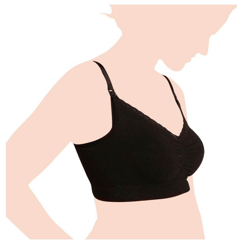 Carriwell - Organic Maternity & Nursing Bra - Black