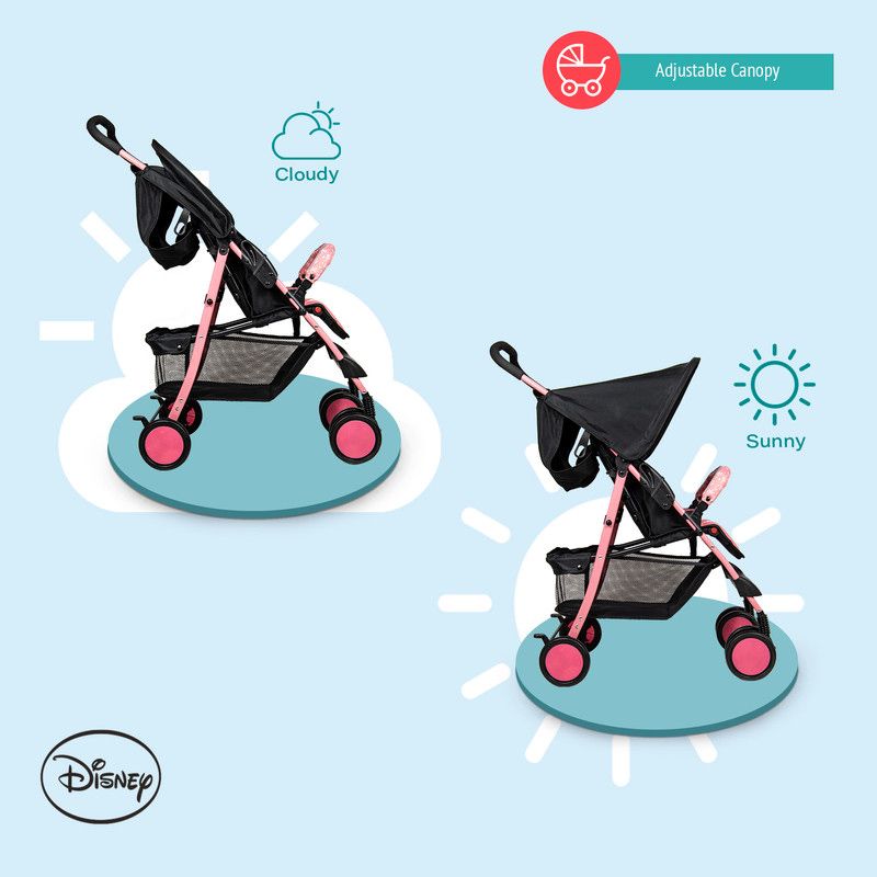 Disney - Minnie Mouse Lightweight Picnic Stroller w/ Storage Cabin