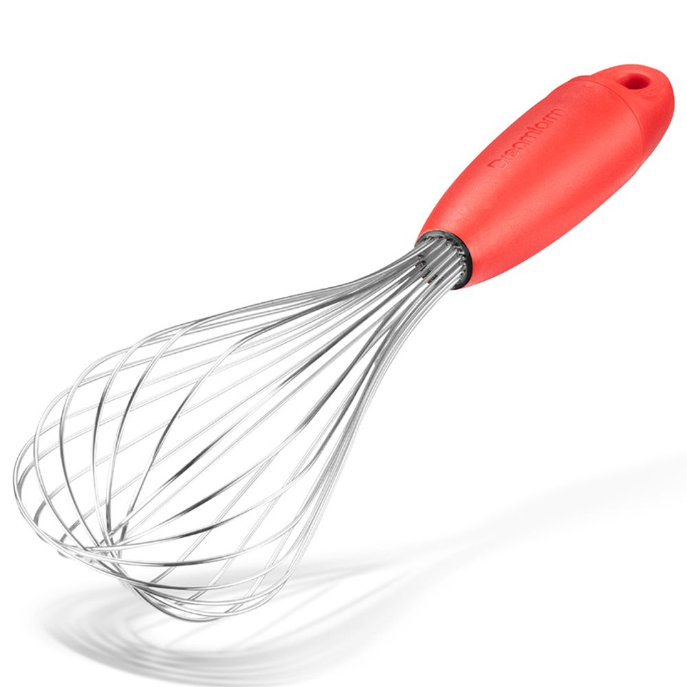 Dreamfarm - Flisk 3-in-1 Stainless Steel Whisk W/ Handle - Red