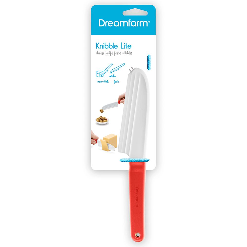 Dreamfarm - Knibble Lite Non-Stick Cheese Knife W/ Forks - Red