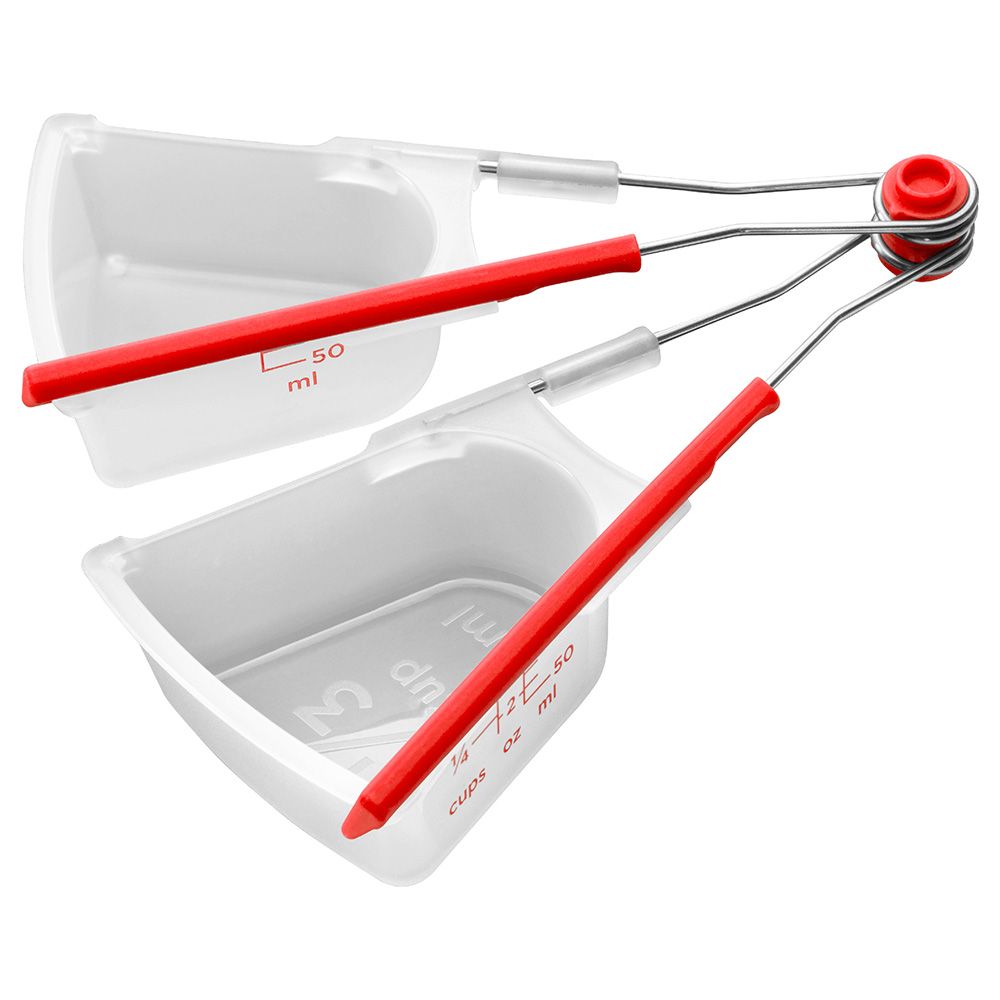 Dreamfarm - Levoons Self-Leveling Measuring Spoons - Set of 4 - Red